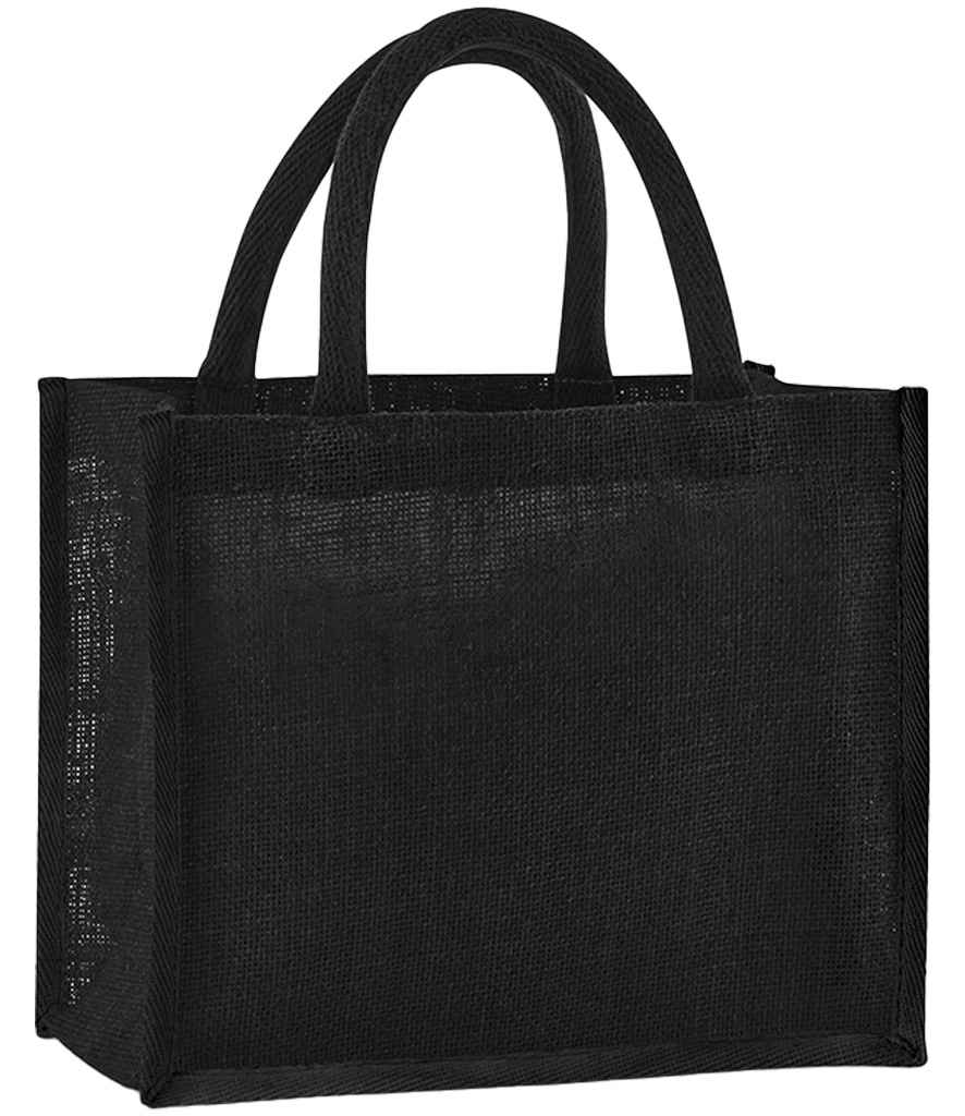 Cotton Black Hessian Bag JAR JUTE BAG With Window, Partition And