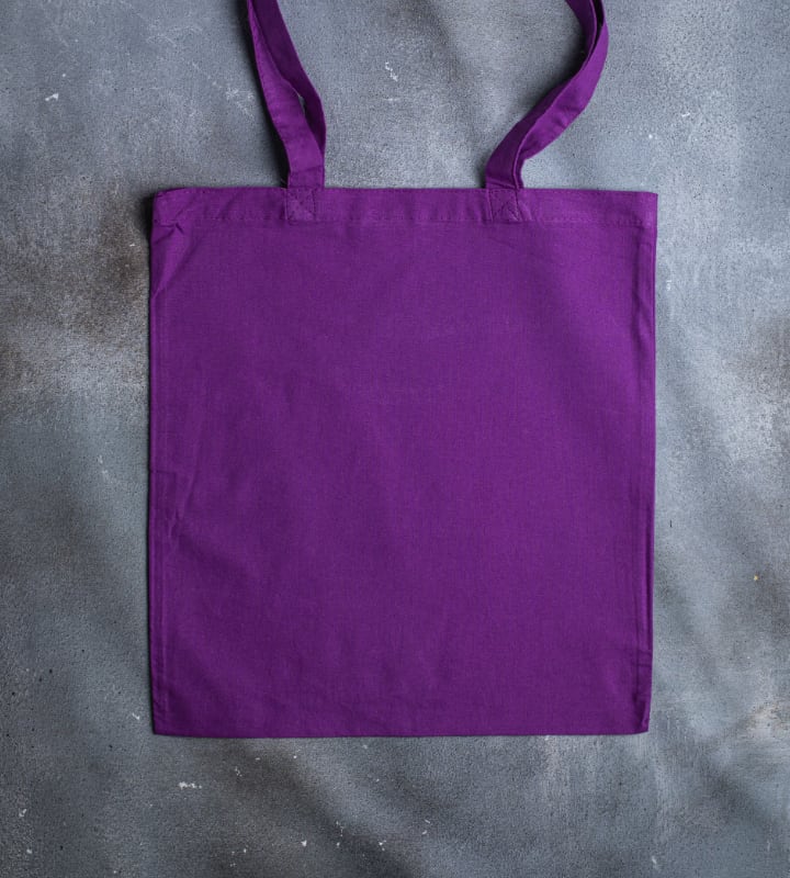 5oz Dyed Cotton Bag - Purple - 380x420mm