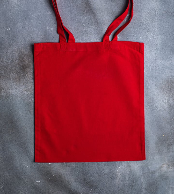 5oz Dyed Cotton Bag - Red - 380x420mm