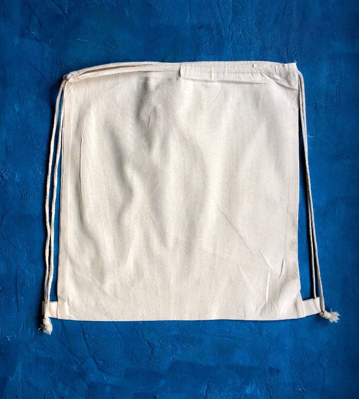 5oz Natural Cotton Drawstring Backpack - 380x420mm