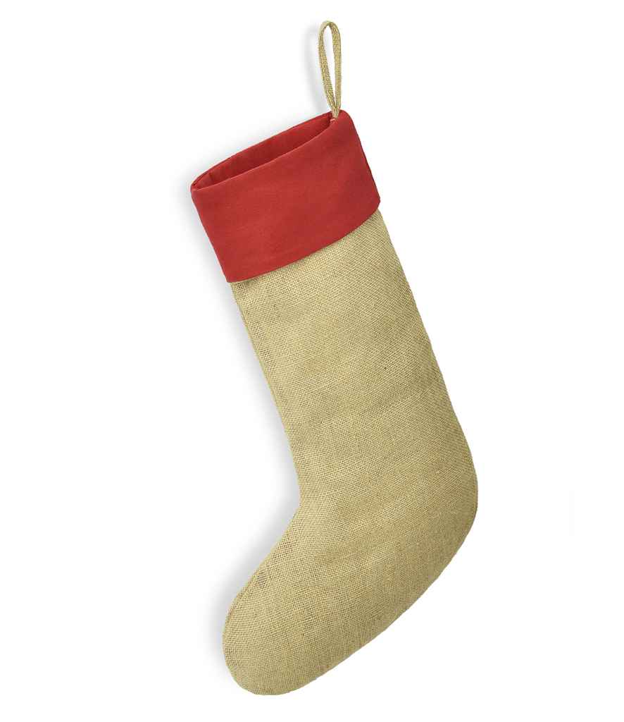 Brand Lab Jute Stocking | Natural/Red - BR104