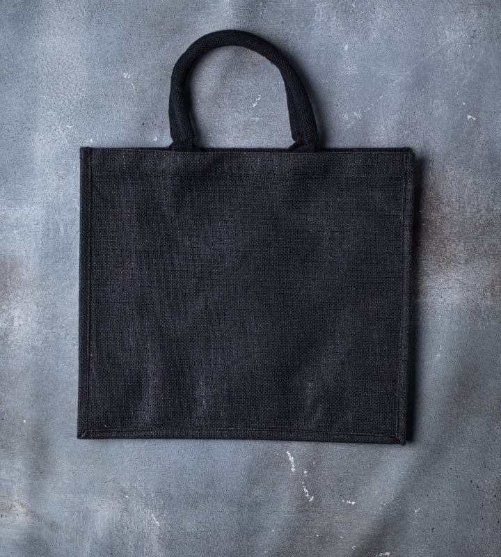 Black Jute Bag - 390x150x350mm