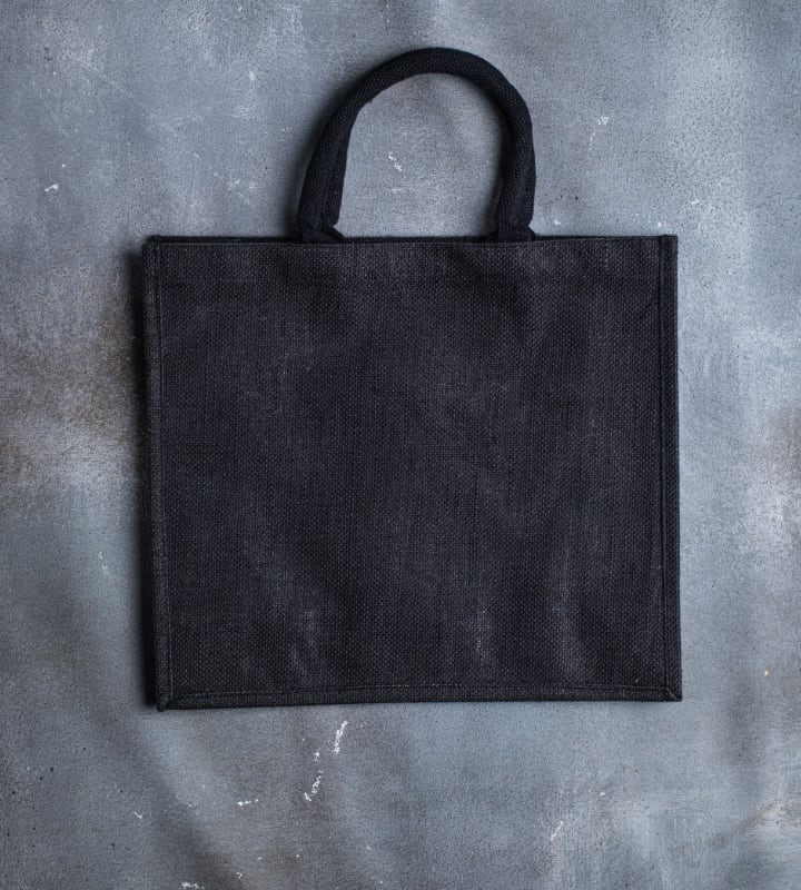 Black Jute Bag - 390x150x350mm