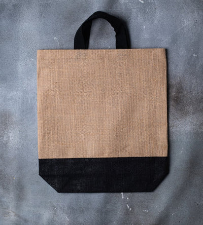 Contrast Jute Bag - 380x100x420mm