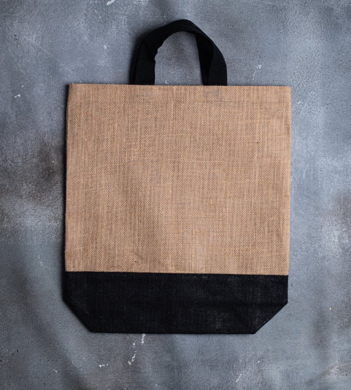 Contrast Jute Bag - 380x100x420mm