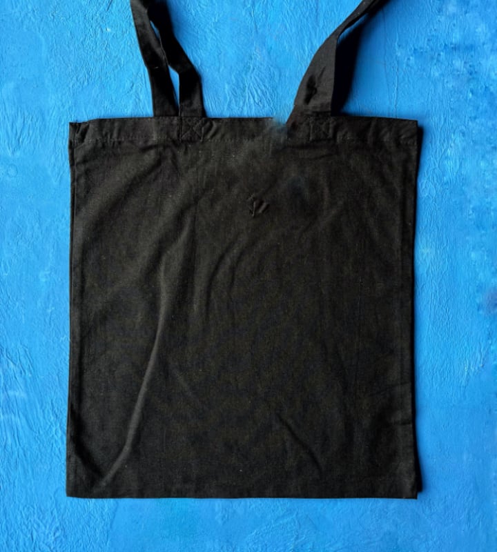 GOTS Organic 5oz Black Cotton Bag - 380x420mm