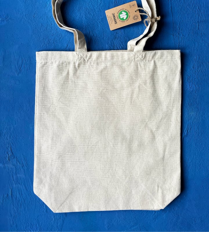 GOTS Organic 8oz Canvas Bag - 380x100x420 Back