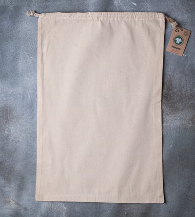 GOTS Organic 5oz Natural Cotton Drawstring Pouch - 400x600mm