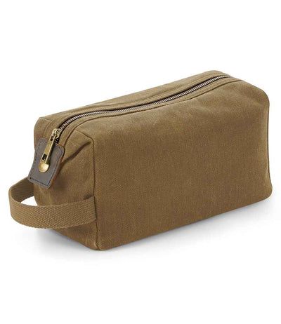 Quadra Heritage Waxed Canvas Wash Bag - QD651