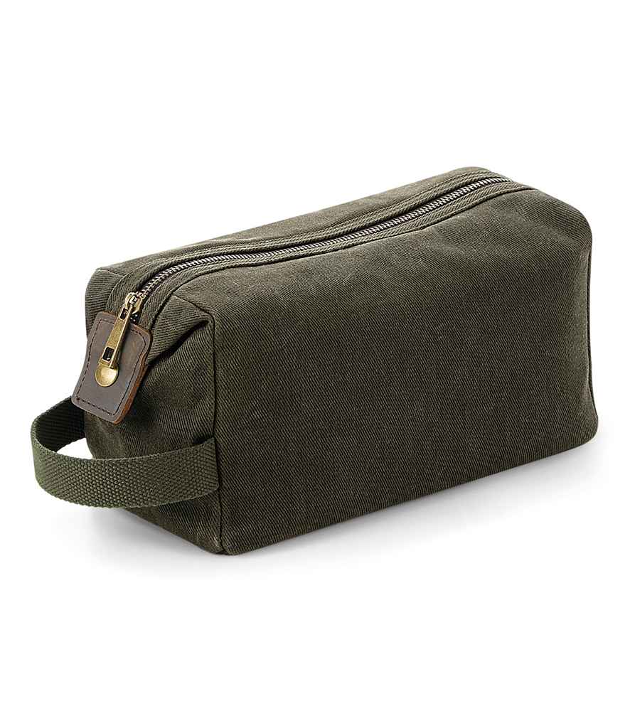 Quadra Heritage Waxed Canvas Wash Bag - QD651