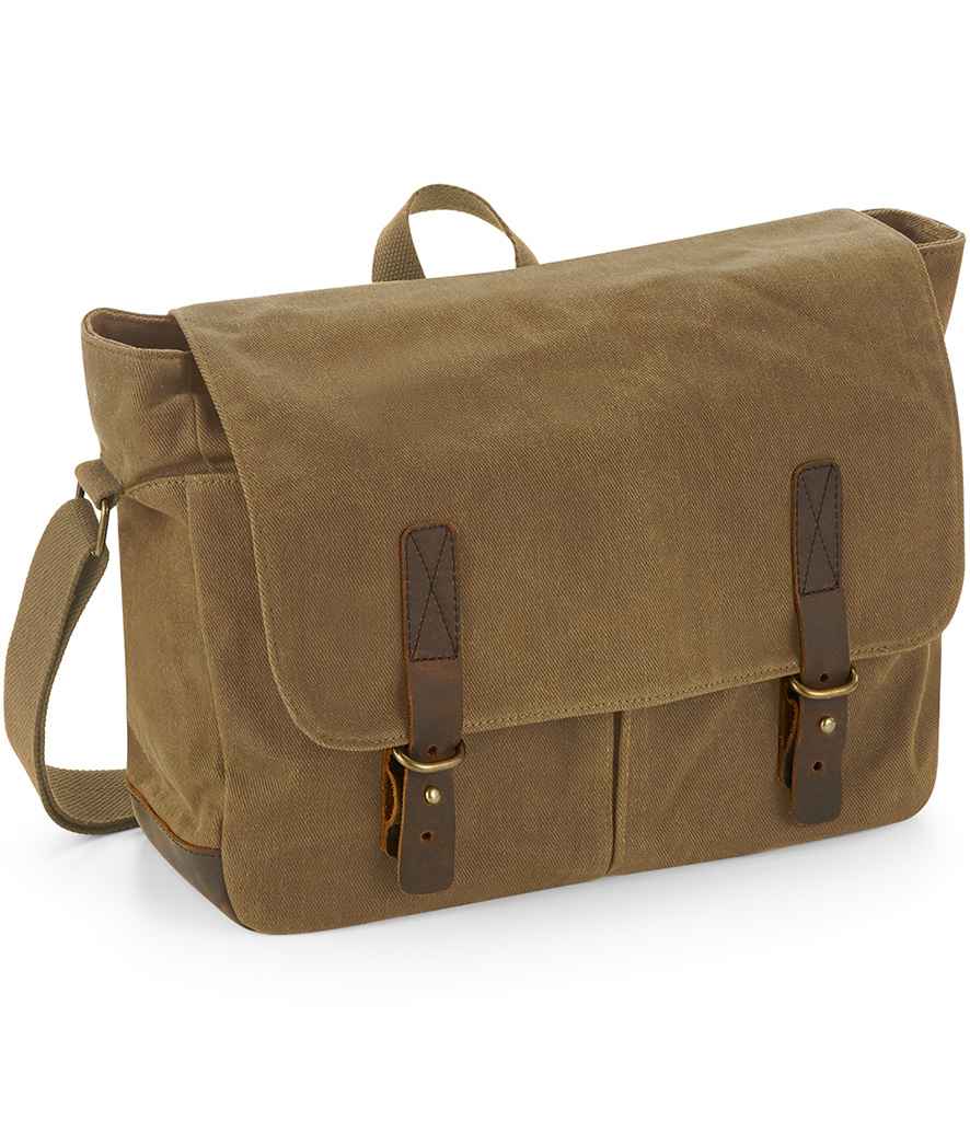 Quadra Heritage Waxed Canvas Messenger - QD653