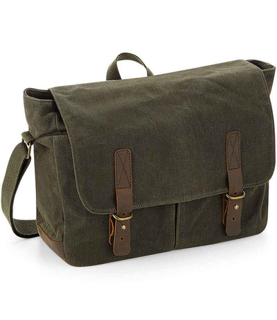 Quadra Heritage Waxed Canvas Messenger - QD653