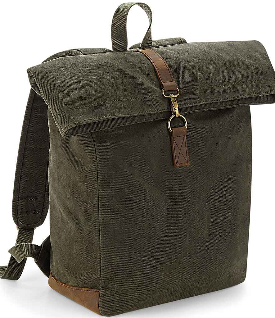 Quadra Heritage Waxed Canvas Backpack - QD655