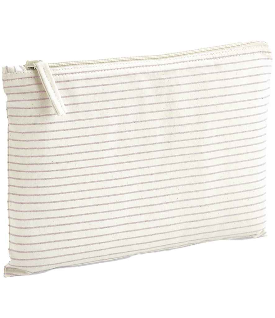 Westford Mill Striped Organic Cotton Accessory Pouch - W253