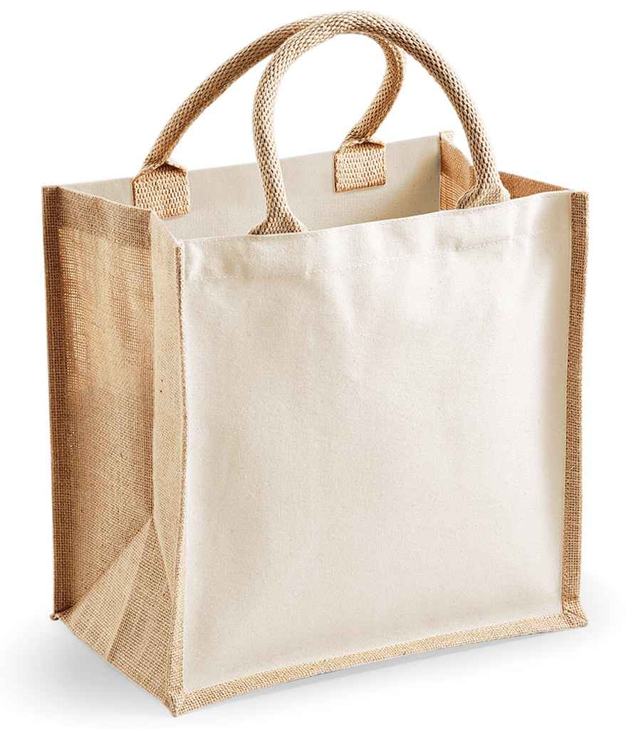 Westford Mill Printers Midi Jute Tote Bag - W421