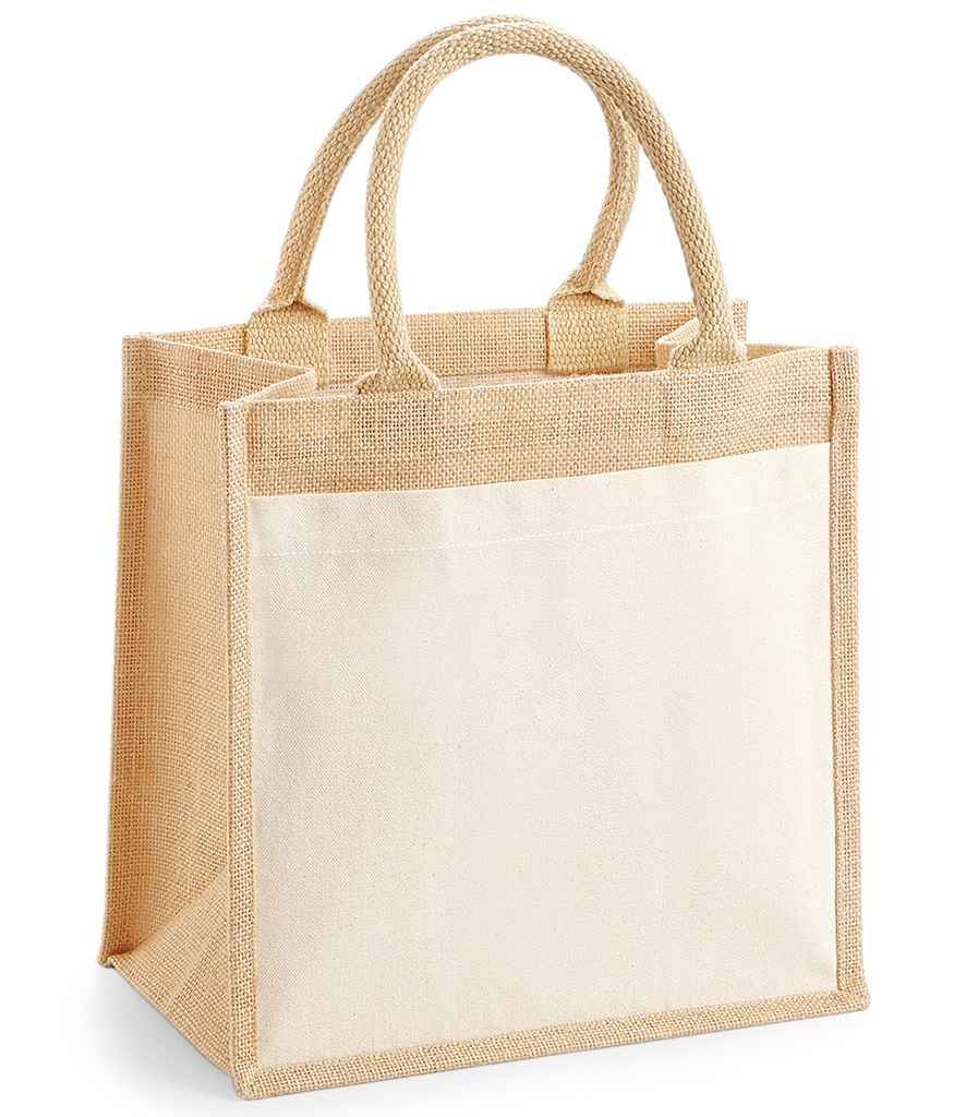 Westford Mill Pocket Jute Midi Tote Bag - W426