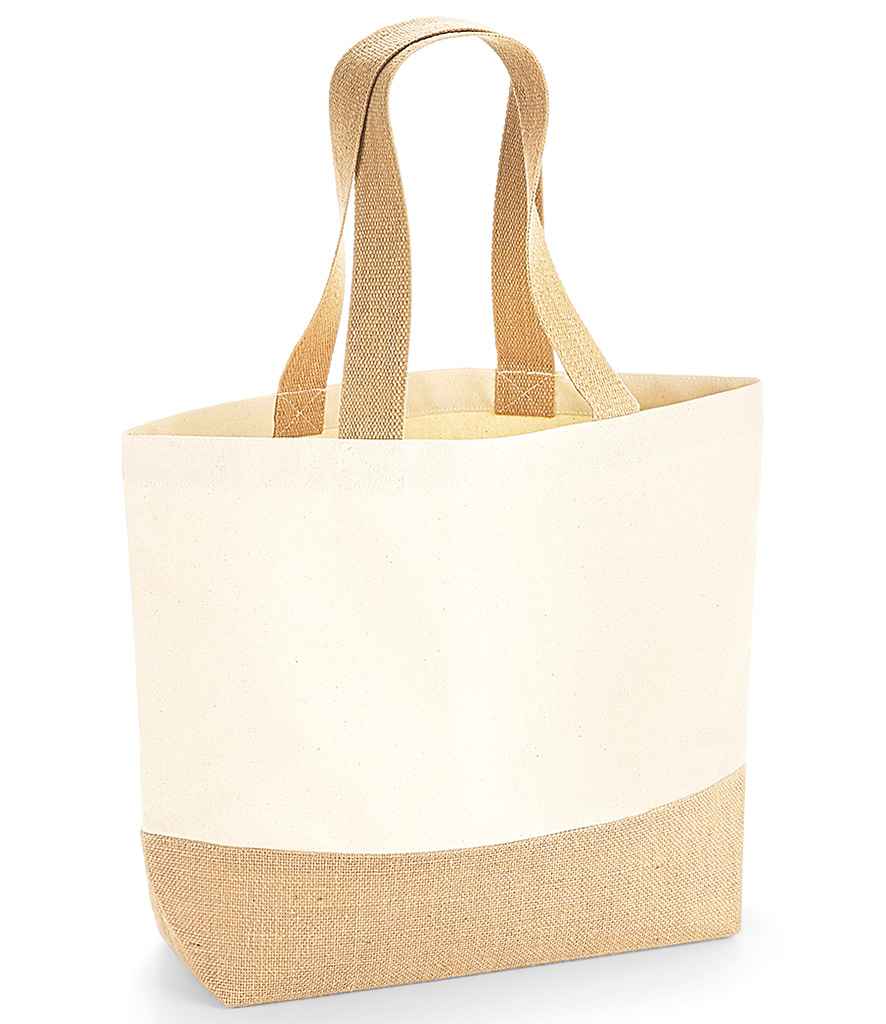 Westford Mill Jute Base Canvas Tote Bag - W451