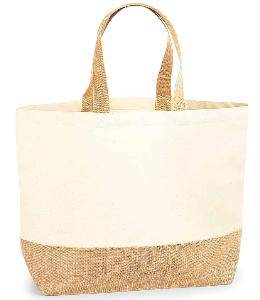 Westford Mill Jute Base Canvas Tote XL Bag - W452